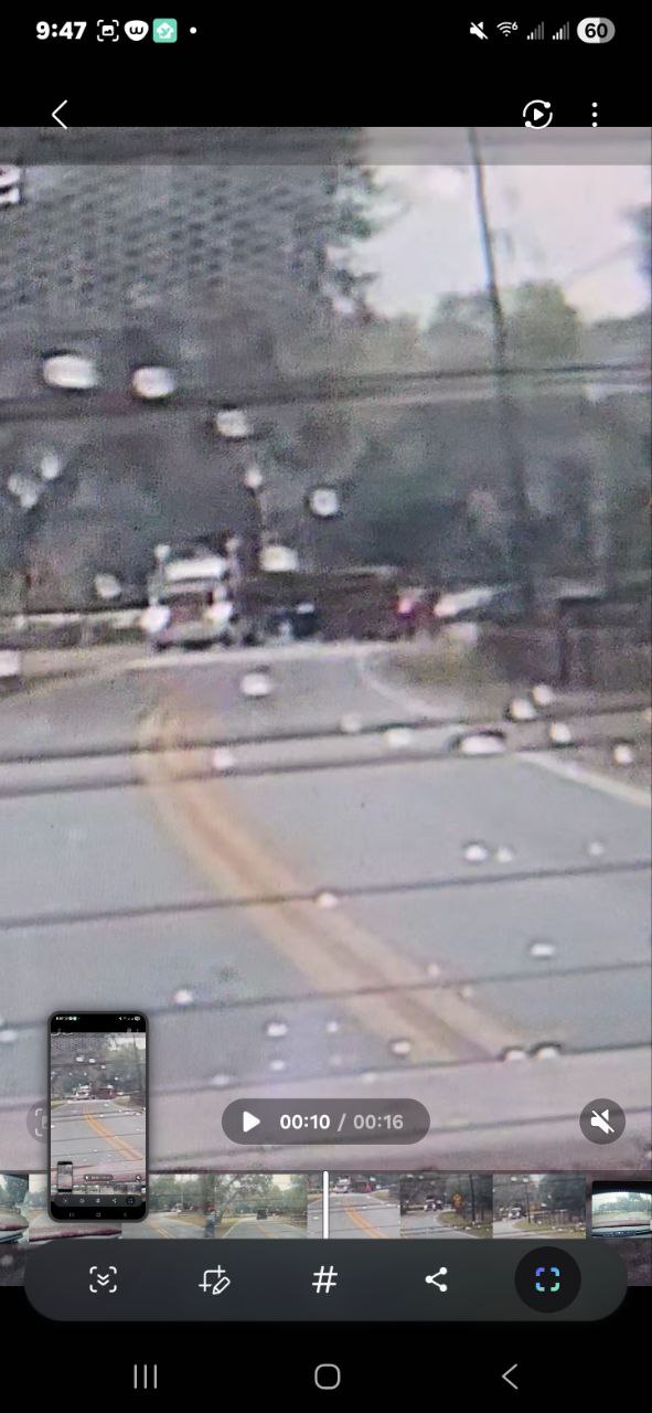 Truck over double yellow at Marsh Bend near Stetson facility, forcing vehicle to stop