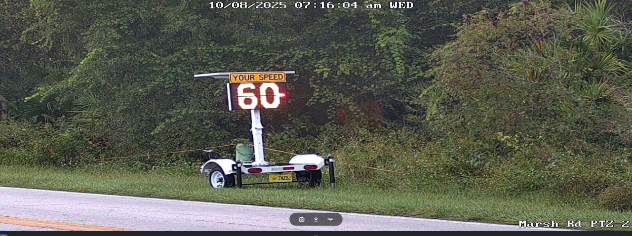 Truck captured on camera at high speed