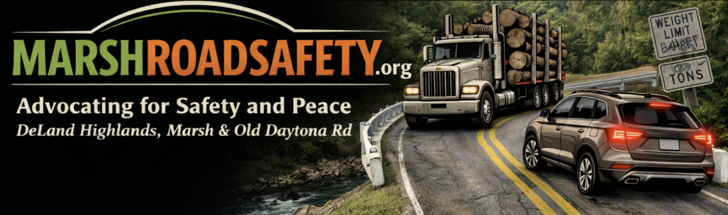 MarshRoadSafety.org — Advocating for Safety and Peace — DeLand Highlands, Marsh & Old Daytona Rd